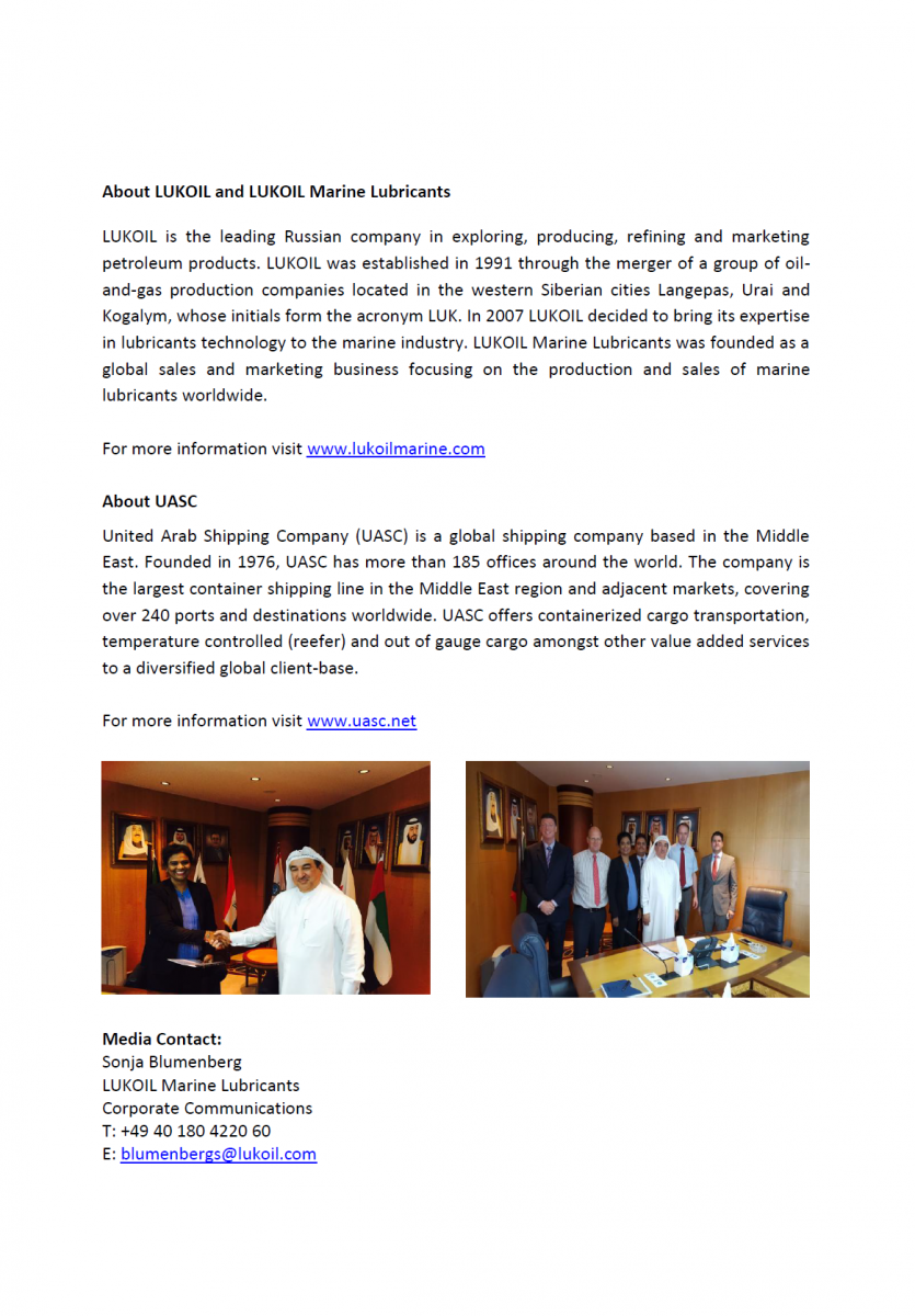 Lukoil PRESS RELEASE